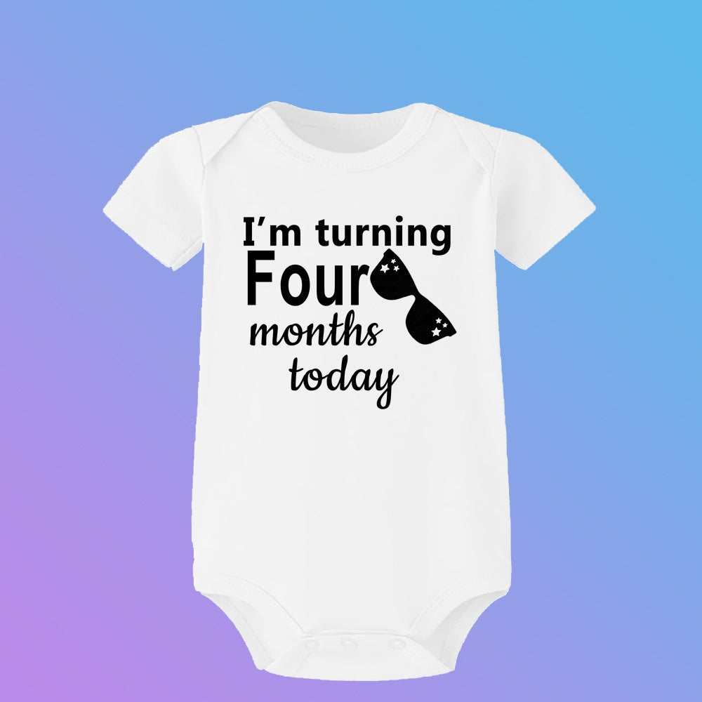 Monatlicher Meilenstein-Baby-Wachstums-Body, cooler Junge, 1–12 Monate, Einteiler, Babyparty, Geschenk, Monatsbilder, monatliche Overall-Kleidung.