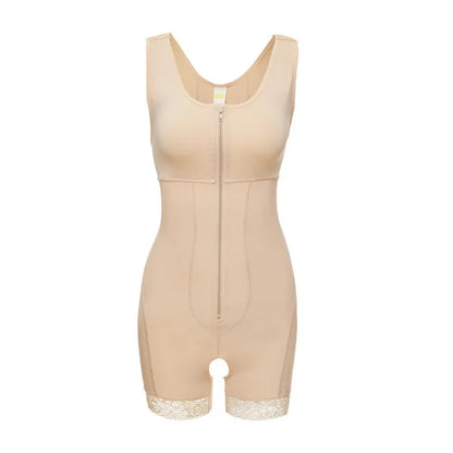 Zip Waist Lace Slimming Shaper Corset Control Shapewear Butt Lifter Strap Body Shaper Underwear Bodysuit Women Plus Size S-6xl