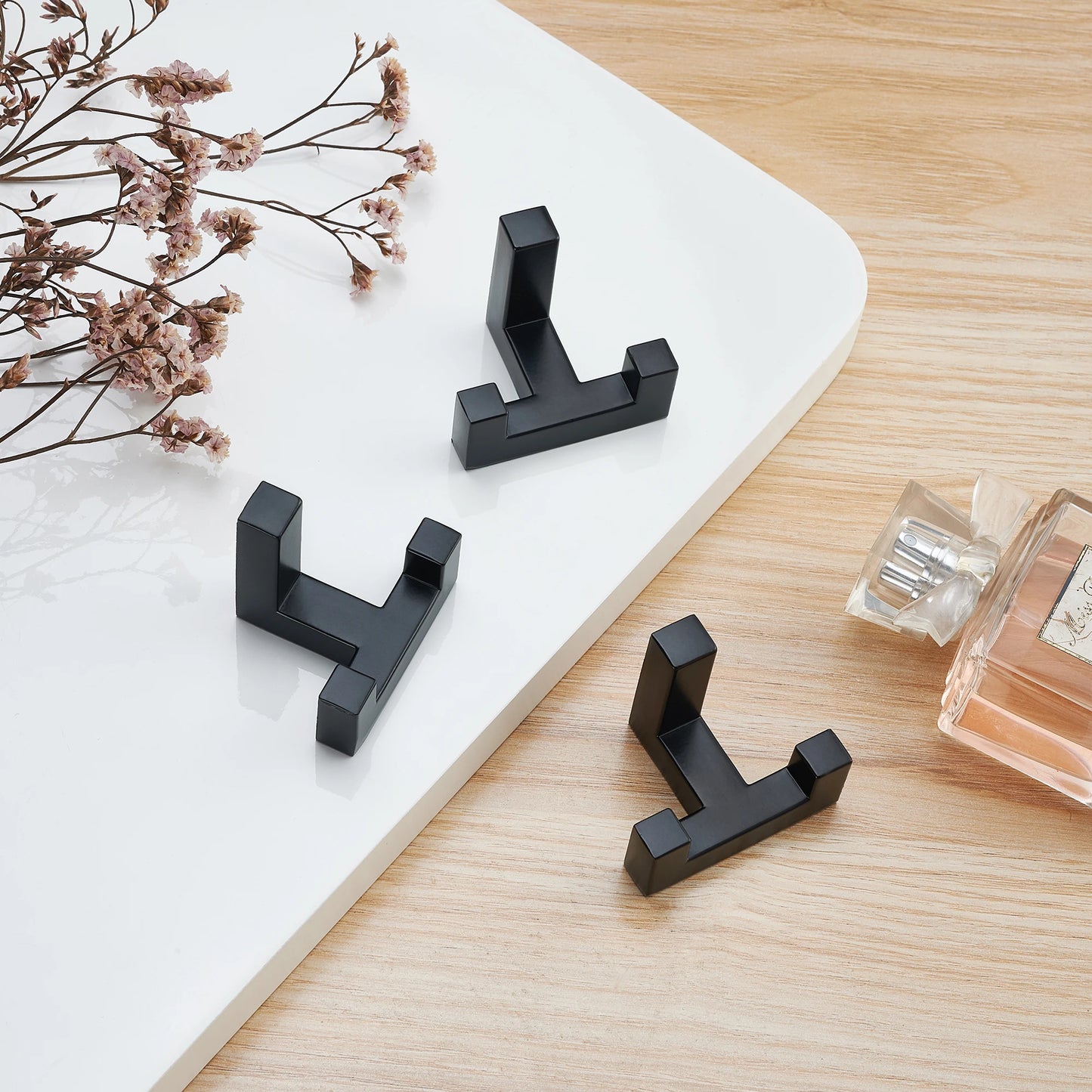 SARIHOSY Schwarze Kleiderbügelhaken, Heimaufbewahrung, Wandhaken für Schlüssel, Hut, Tasche, Badezimmer, Handtuchhaken, Küche, Wandaufbewahrung