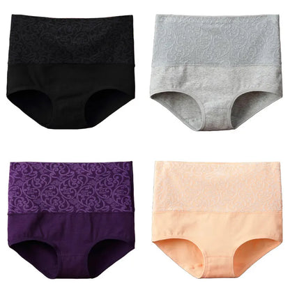 Underwear for Women Cotton High Waist Panties Tummy Control Briefs Ladies Panty Full Coverage Female Lingerie Stretch Underpants.