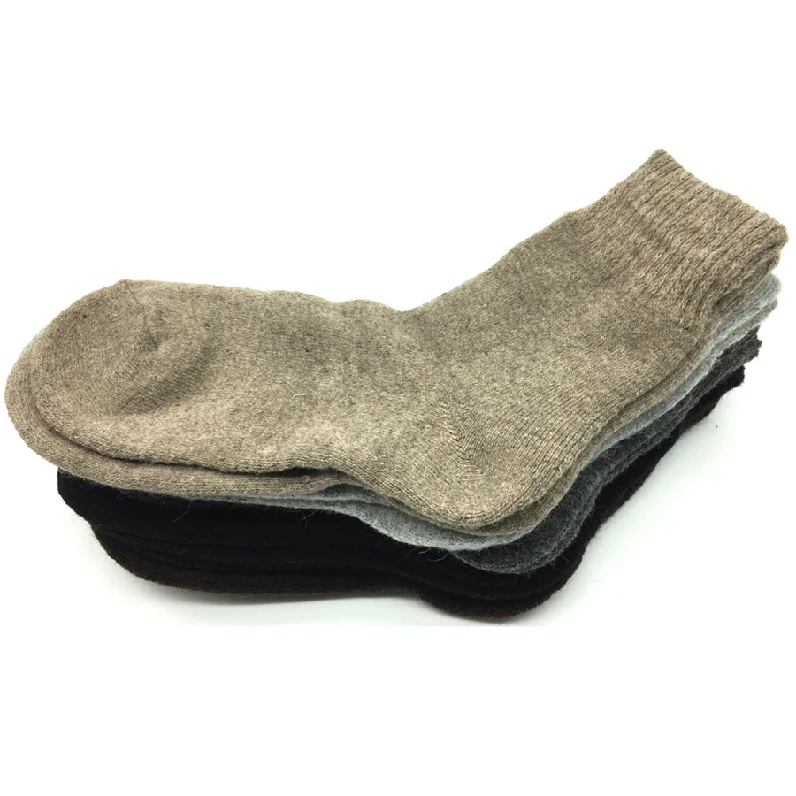 5 Pairs/Lot Thick Wool Socks Men Winter Warm Cashmere Breathable Long Sock Outdoor Male Meias New 7 Colors Hot Sale 2023.