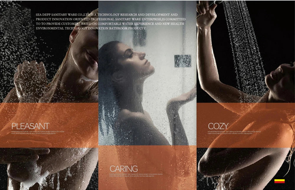 Chrome Rainfall Shower Faucet Set Bathroom Stainless Steel Wall Mounted Concealed 16 Inch Shower System Hot Cold Water Mixer Tap