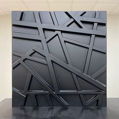 4pcs 50x50cm 3D wall panel Geometric lines 3D wall sticker wallpaper mural diamond design decor tile 3d mold 90's aesthetic room