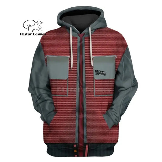 PLstar Cosmos Back to the Future Part Marty 3d hoodies/Sweatshirt Winter autumn funny Harajuku Long sleeve streetwear.