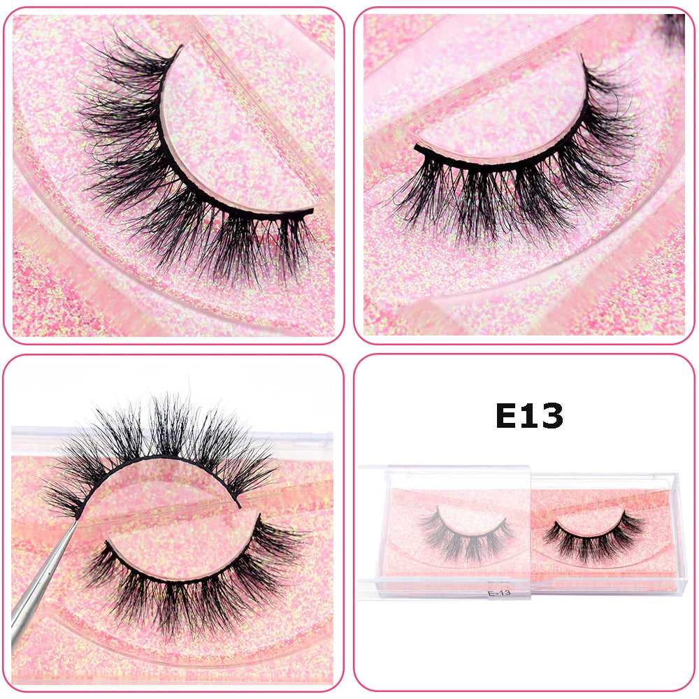 Mink Eyelashes Hand Made Crisscross False Eyelashes Cruelty Free Dramatic 3D Mink Lashes Long Lasting Faux Cils for Makeup Tools