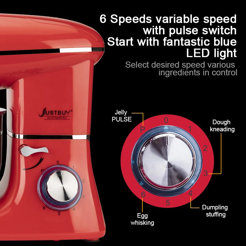 Kitchen Food Processor With Juicer Meat Grinder Chopper Stand Cream Egg Whisk Mixer  Blender Cake Dough Bread Maker Machine.