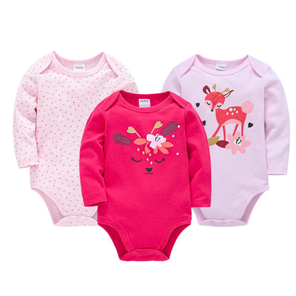 6 Stück 3 Stück Kavkas Baby-Body für Jungen und Mädchen, langärmelig, 100 % Baumwolle, Babykleidung, 0–12 Monate, Neugeborenen-Körper, Bebe-Overall-Kleidung