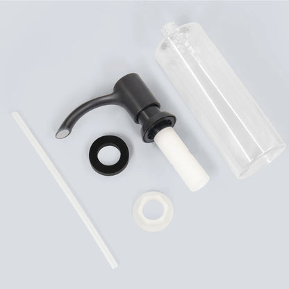 Samodra Nickel Soap dispenser Black Kitchen sink Counter Liquid Soap Dispenser Bottle kitchen accessories 360ml  Built in Pumps