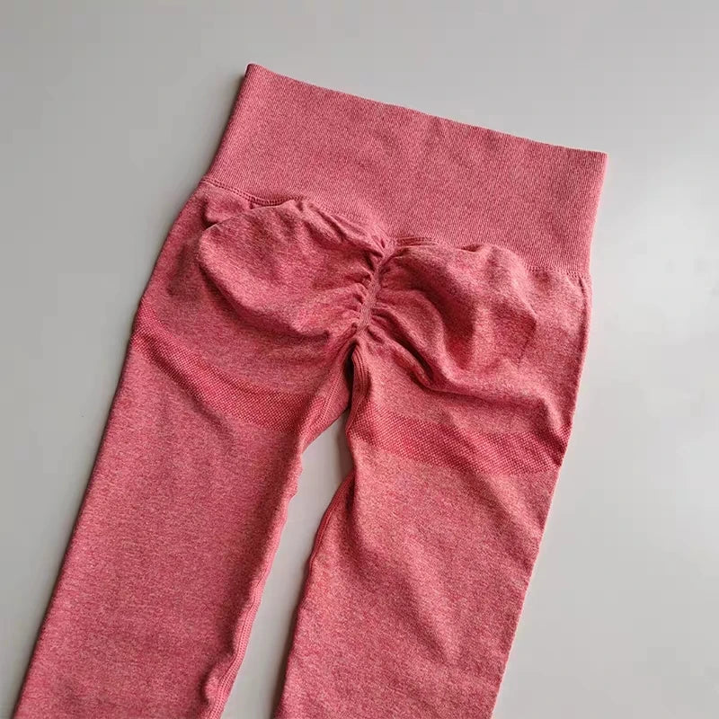 Nahtlose Damen-Leggings mit hoher Taille, schnell trocknend, elastisch, für Yoga, Fitness, Fitnessstudio, Jogginghose, Push-up-Leggings, Sportbekleidung