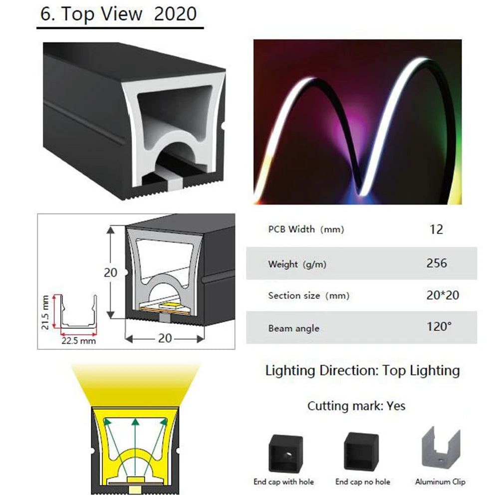 WS2812B WS2811 SK6812 LED Neon Rope Tube 5050 Flexible LED Strip Light Silica Gel Soft Lamp Tube IP67 Waterproof For Decoration.