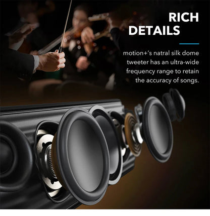 (EU stock) Soundcore Motion + Bluetooth loudspeaker, Hi-Res 30W Audio, BassUp Technology, Wireless Hi-Fi loudspeaker with App.