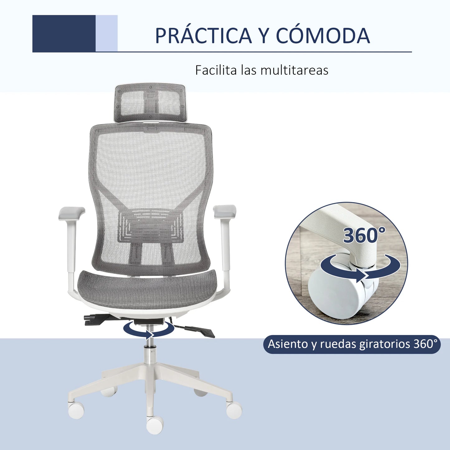 Vinsetto verstellbare verstellbare drehbare Bürostuhl armlehne 67x65x128cm