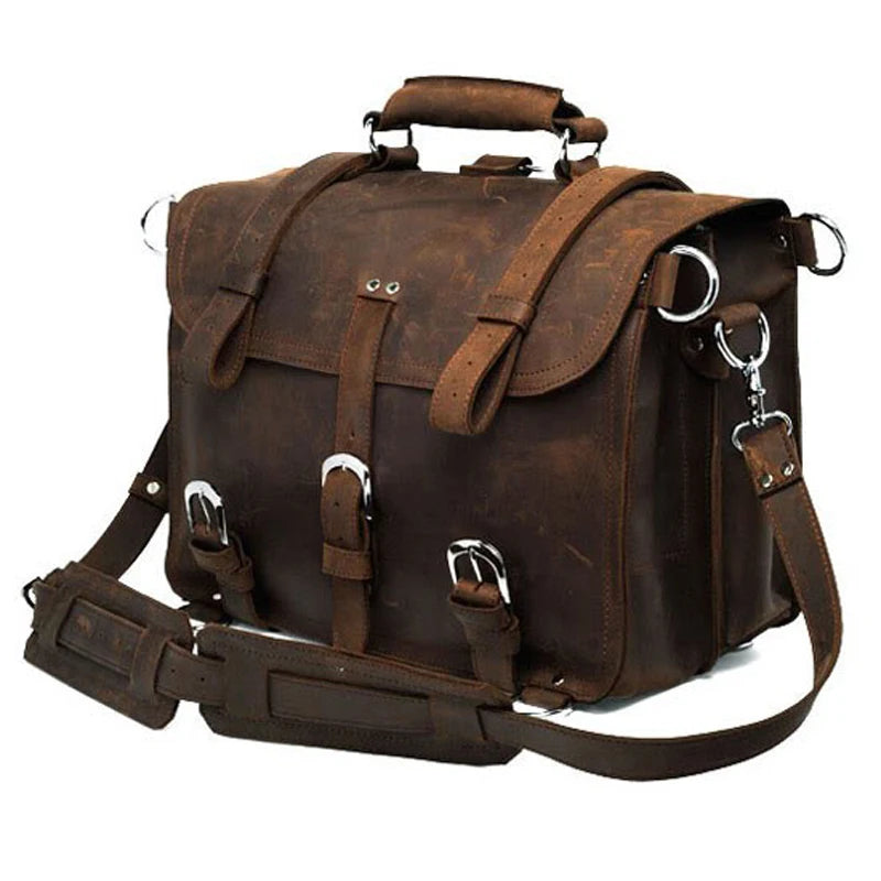 Vintage Crazy Horse Echtes Leder Männer Reisetaschen Gepäck Reisetasche Leder Männer Duffle Bag Große Männer Wochenende Tasche Übernachtung.