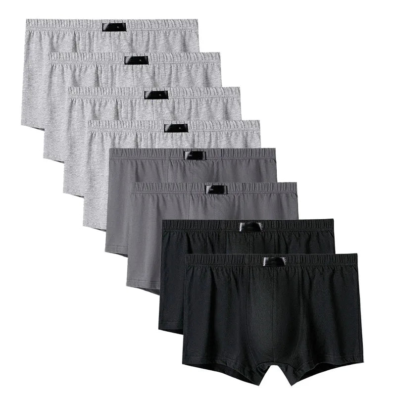 8PCS Herrenhöschen Man Undrewear Boxershorts Herren Innen Atmungsaktiv Große Größe 100% Baumwolle