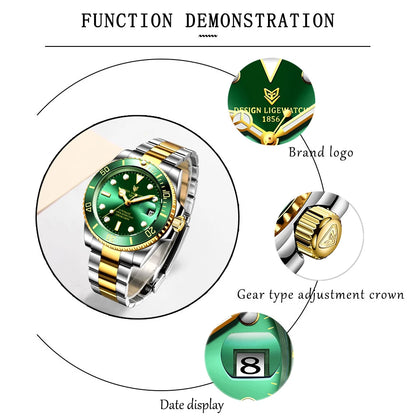 LIGE Women Watches Mechanical Watch Luxury Bracelet Wrist Wristwatch Elegant Ladies Automatic Date Clock Watch Relogio Feminino.