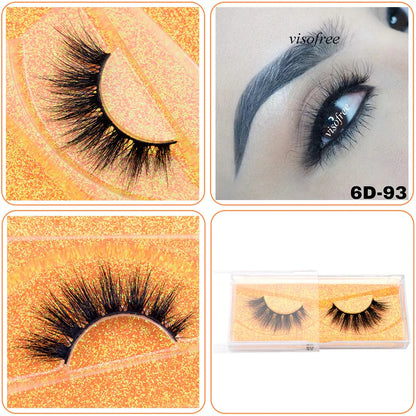 Mink Eyelashes Hand Made Crisscross False Eyelashes Cruelty Free Dramatic 3D Mink Lashes Long Lasting Faux Cils for Makeup Tools.