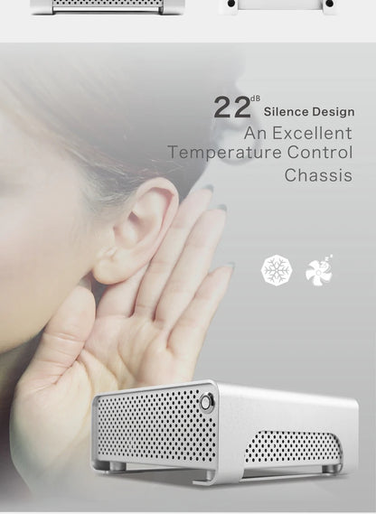 METALFISH MetalGear Plus Aluminum Mini HTPC Case Mini ITX Cases Computer Gaming PC Desktop Case Support DC ATX PSU