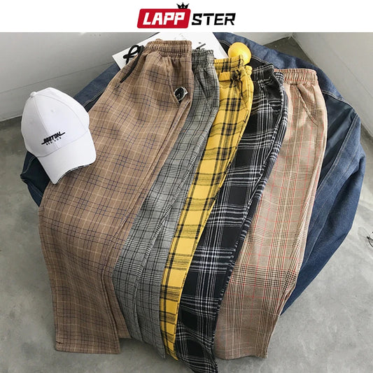 LAPPSTER Frauen Streetwear Plaid Hosen 2020 Harajuku Hohe Taille Jogger Koreanische Stil Jogginghose Damen Herbst Hosen Plus Größe