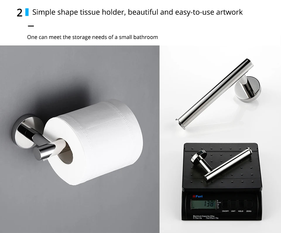 BagnoLux Edelstahl Chrom Schöne Wand Haken Wc Papier Halter Handtuch Ring Bar Selbst-Adhesive Bad Zubehör