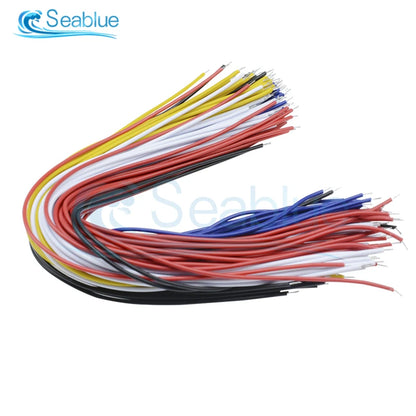 100Pcs Double Head PCB Solder Cable 20CM 26AWG Breadboard Fly Jumper Wire Cable Tin Conductor 5 Color.