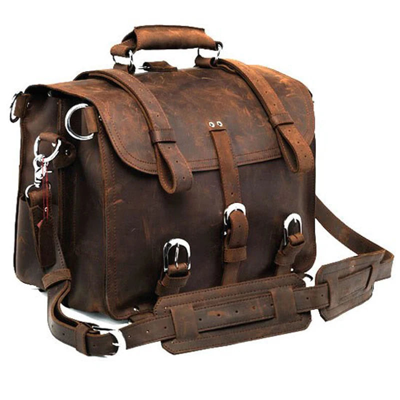 Vintage Crazy Horse Echtes Leder Männer Reisetaschen Gepäck Reisetasche Leder Männer Duffle Bag Große Männer Wochenende Tasche Übernachtung