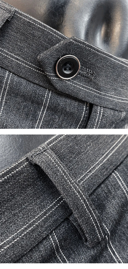 Men Suit Pants Formal Trousers Pantalone Hombre Stretch Slim Solid Color Casual Dress Full Length Pants Fashion New Men Clothing