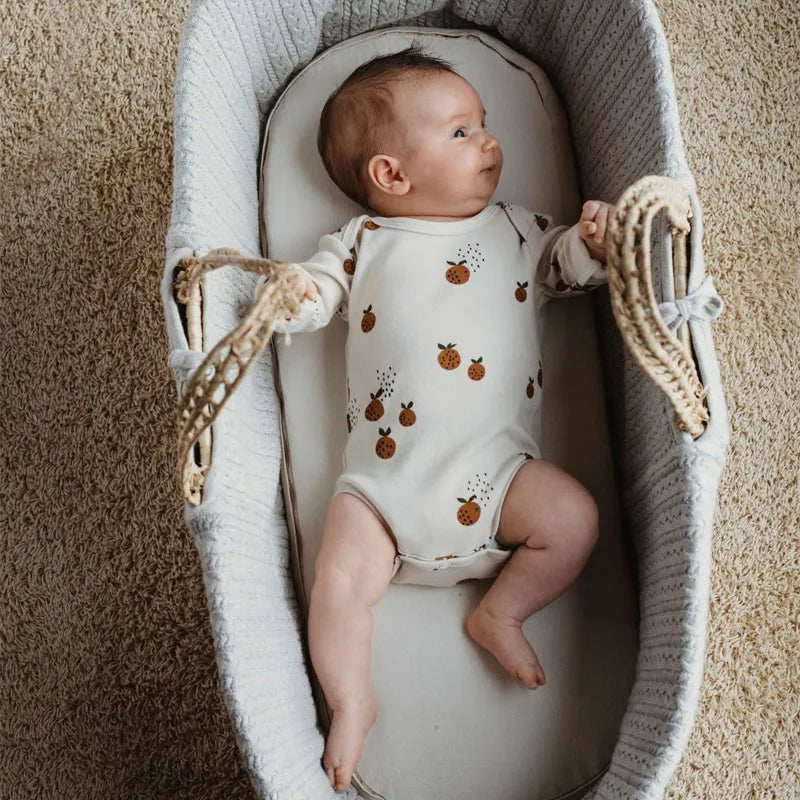 Neugeborenen Baby Mädchen Onesie Little Clementine Body Kleinkind Kinder Jungen Langarm Baumwolle Zwillinge Einteilige Baby Kleidung 0-24M.