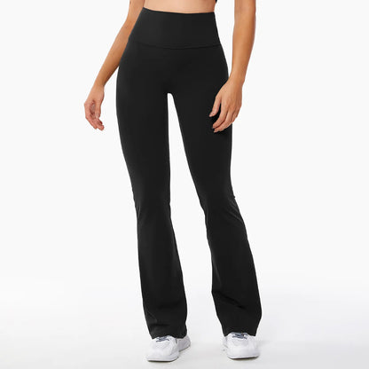 New Arrival Lulu Micro Stretch Wide Leg High Waist Yoga & Fitness Pants Naked Sports Wear Solid Pattern for Running Exercise