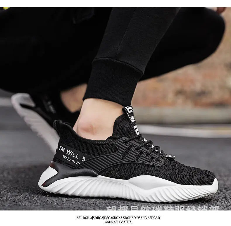 Lace-up Fashion Sneakers Men's Sports Shoes Comfortable Breathable Men Running Shoes Hot Sale Autumn Non-slip Training Shoes.