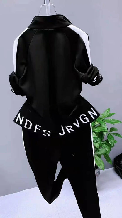 Women's Casual Suit Spring Autumn New Fashion Korean Sportswear Slim Long Sleeve Coats Tops And Pants 2 Two Piece Set For Women.