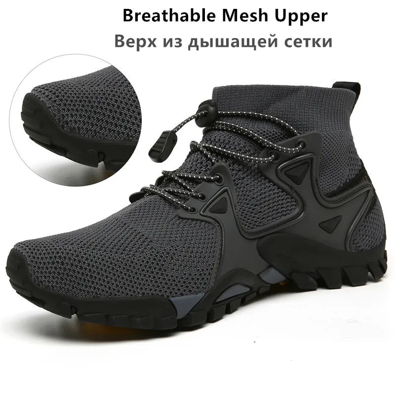 Summer Men's Casual Shoes Mesh Breathable Men's Sneakers Outdoor Slip-On Men's Shoes Lightweight Men's Wading Shoes Hot Sale.