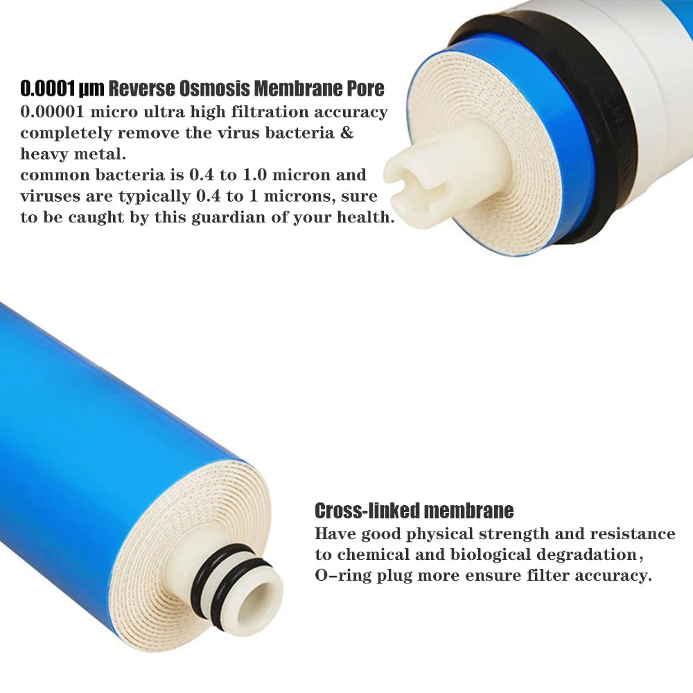 VONTRON Reverse Osmosis RO Membrane 75GPD / 100GPD Replacement Water Filter System Purifier Drinking  ULP1812-75 / ULP2012-100.
