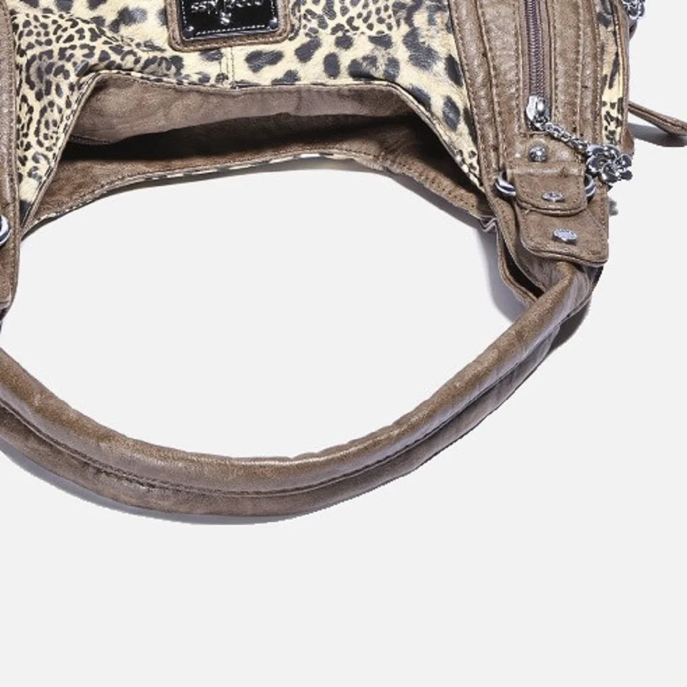 Women Handbags Leopard Bag Top-handle Handbag Fashion Satchel Dumpling Pack Shoulder Bag Tote Bag Hobos Large Purse.