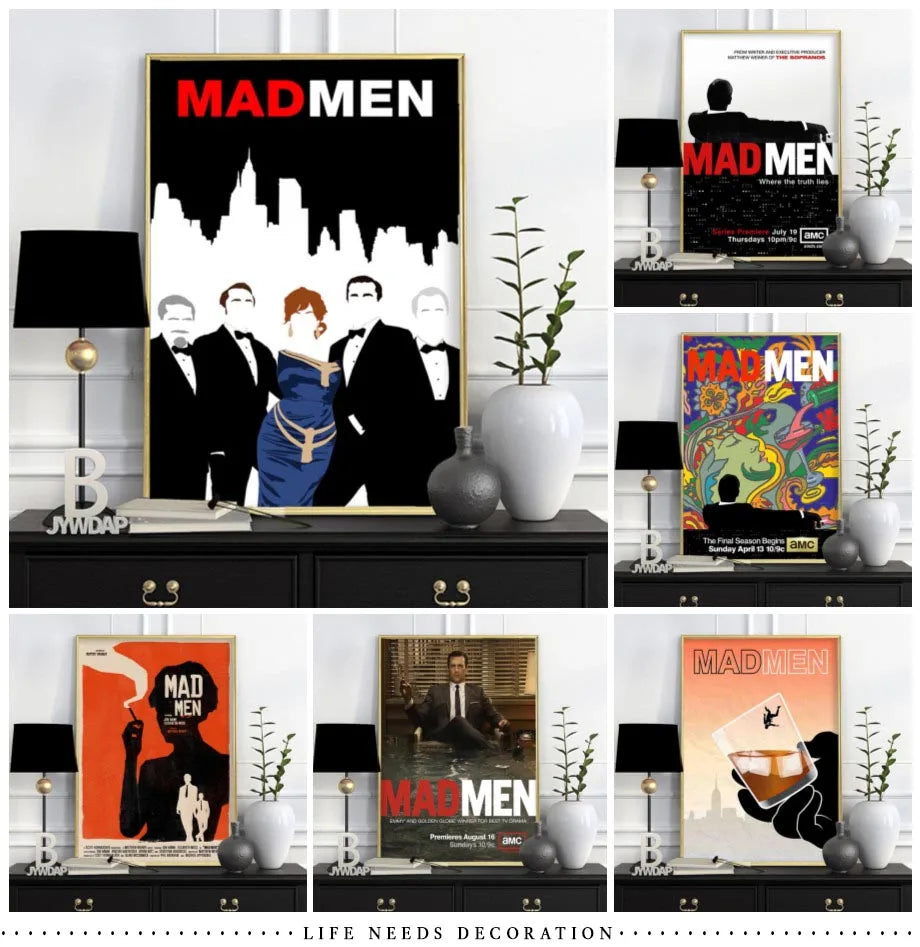 Mad Men Season TV Series Canvas Painting Wall Art Home Poster Art Decor Painting Wall Pictures Living Room Modern Decoration.