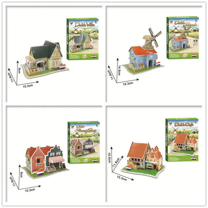 40 Style World Famous Architecture Building 3D Puzzle Model Construction 3D Jigsaw Puzzle Toys For Kids Christmas Gift.