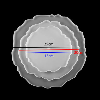 Three-Layer Fruit Dish Epoxy Resin Mold Tea Tray Silicone Molds Storage Tray Mould For DIY UV Resin Coaster Accessories
