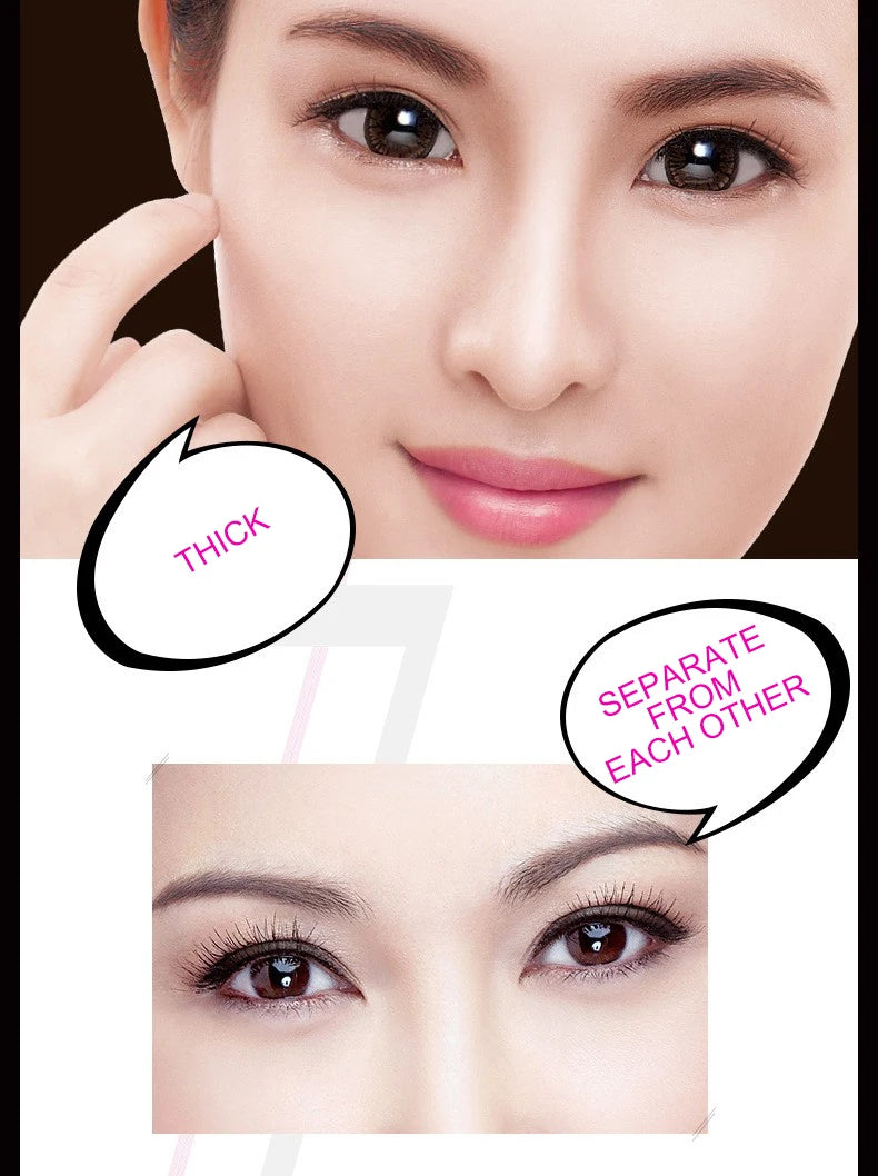 Silk Mascara 1+1 4D Fiber Cosmetics 3D Mascara Eyelashes Lengthening Full Professional Makeup Eyelash False Eyelashes.