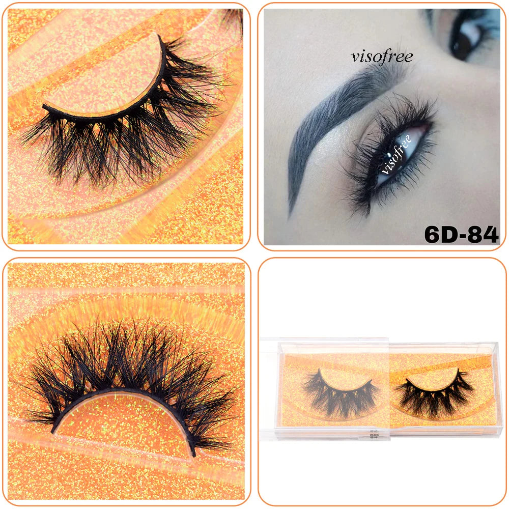 Mink Eyelashes Hand Made Crisscross False Eyelashes Cruelty Free Dramatic 3D Mink Lashes Long Lasting Faux Cils for Makeup Tools.