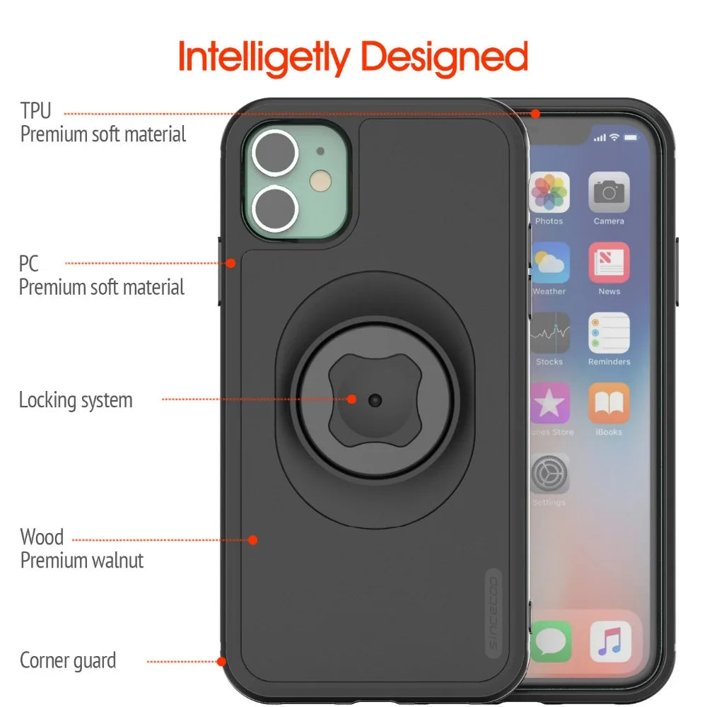 Bike Stem Phone Mount,Mountain Bicycle Phone Holder,Universal Aluminum Handlebar Cell Phone Cycling MTB Quick Attach/Detach