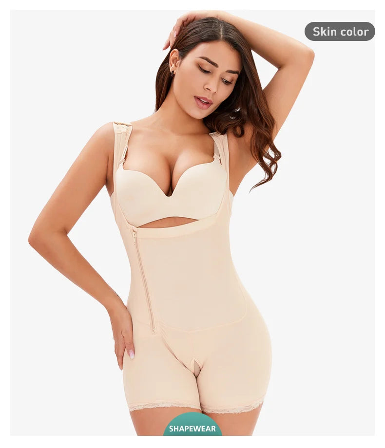 Women Full Body Shapewear Open-Bust Underwear Waist Trainer Corset Seamless Slimming Bodysuit Butt Lifter Plus Size 6XL