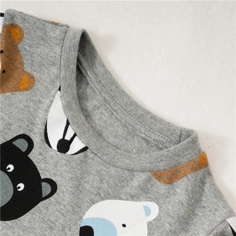   Jumping Meters New Baby Boys Clothing Sets Autumn Winter Cartoon Tiger Printed Cotton Boys Girls Outfit Long Sleeve Shirt Pant.