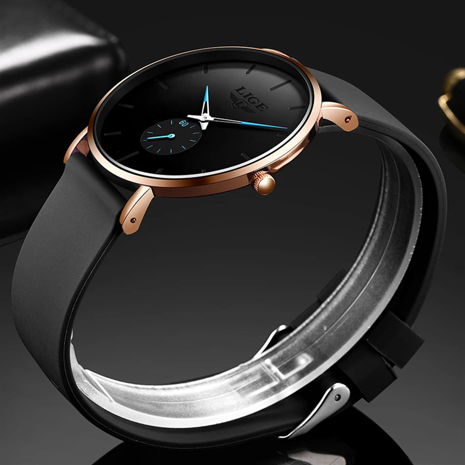 LIGE New Rose Gold Women Watch Business Quartz Watch Ladies Top Brand Luxury Female Wrist Watch Women Girl Clock Relogio Feminin