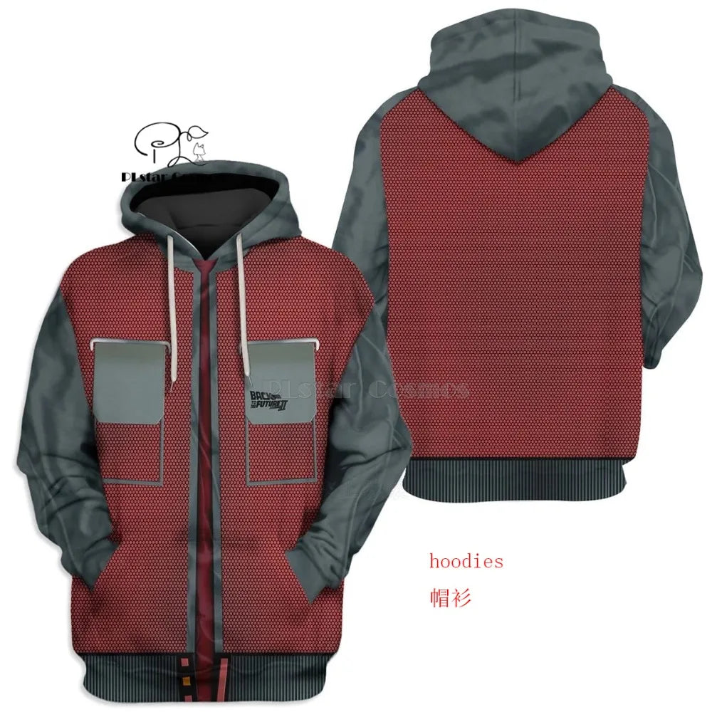 PLstar Cosmos Back to the Future Part Marty 3d hoodies/Sweatshirt Winter autumn funny Harajuku Long sleeve streetwear.