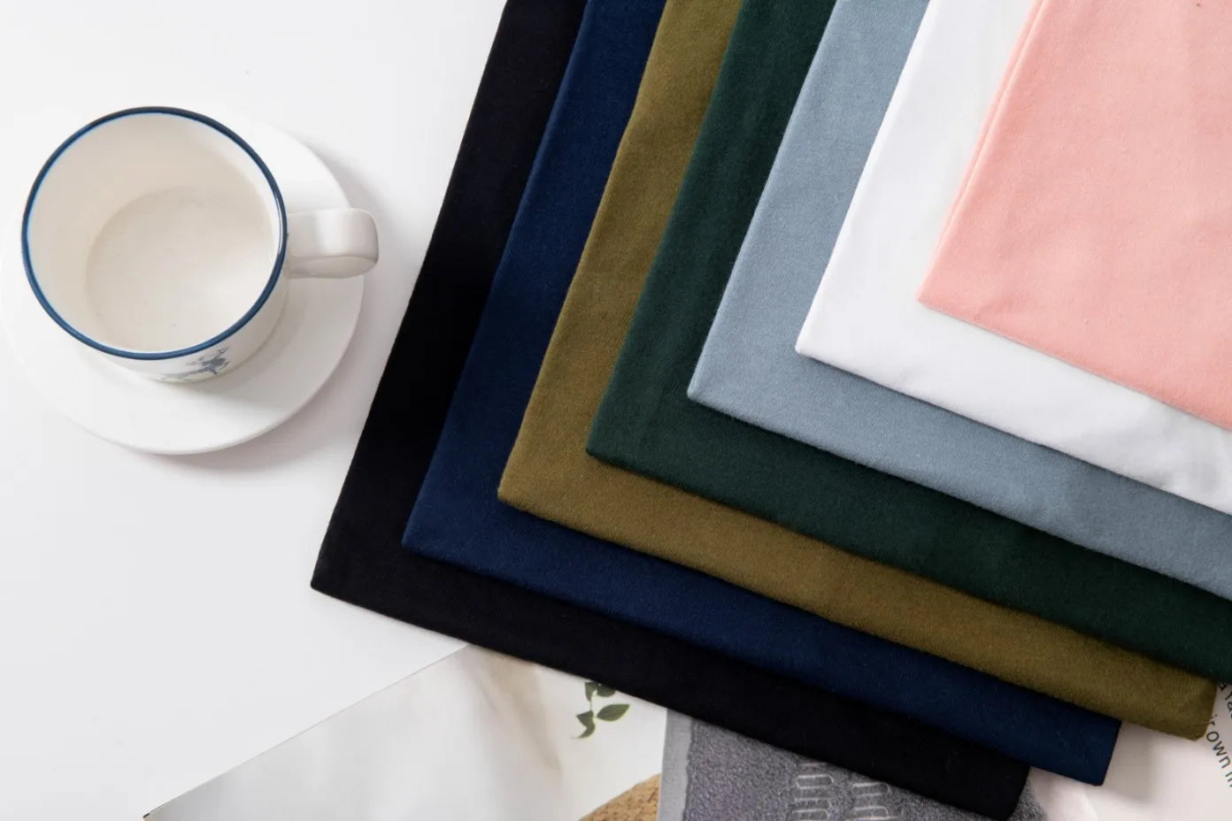 MRMT 2025 Brand New Man's 220g Pure Cotton T Shirt Men Man Solid Color Short Sleeved Combed Cotton Round Neck Thickening.