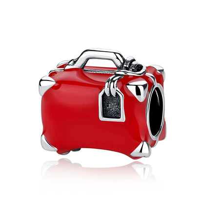 Original 925 Sterling Silver Charms Love Travel London Bus Suitcase Paris Beads Fit Brand Bracelets Necklaces Women DIY Jewelry