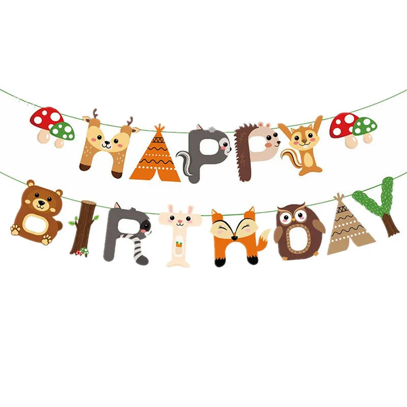 1–12 Monate Foto-Banner, Wald-Foto-Banner, alles Gute zum Geburtstag, Party-Dekoration, Babyparty, 1. Geburtstag, Junge, Mädchen, 12-Monats-Foto-Banner.