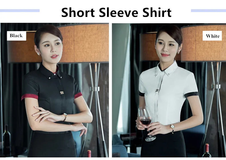 Fashion Clothes OL Women Long Sleeve Shirt Black White Slim Patchwork Sequined Cotton Blouse Office Ladies Formal Tops.