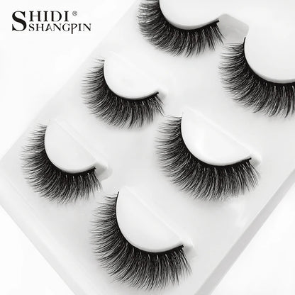 3 Pairs natural false eyelashes thick makeup real 3d mink lashes soft eyelash extension fake eye lashes long mink eyelashes 3d.