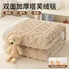 Lamb Fleece Double-Sided Velvet Blanket Double-Layer Thickened Woven Polyester Wearable Blanket