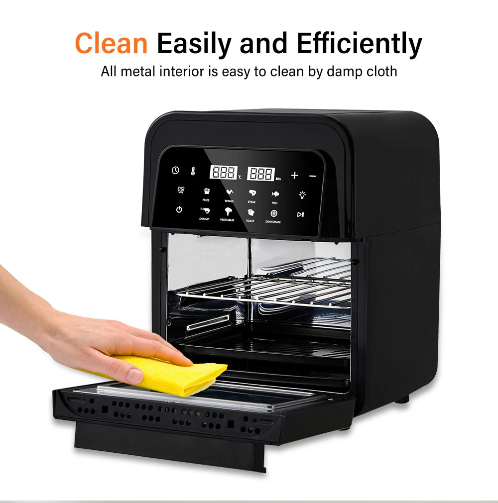 BioloMix Multifunctional 7L Air Fryer without oil electric oven, Dehydrator, Convection Oven, Touch Screen Presets Fry, Roast.